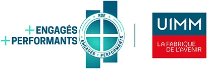 Logo - Démarche RSE de l’UIMM « + Engagés + Performants »